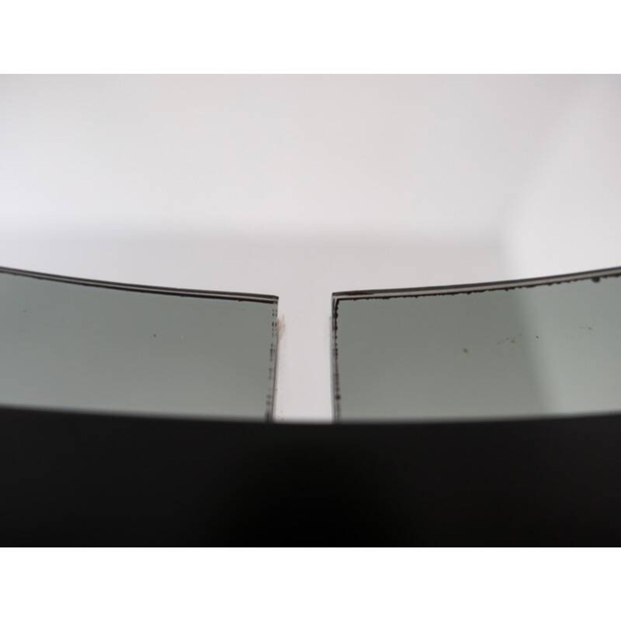 Round smoked glass wall mirror, Italy 1970s