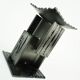 Mid century modern brutalist design iron candle holder