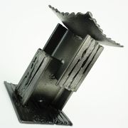 Mid century modern brutalist design iron candle holder