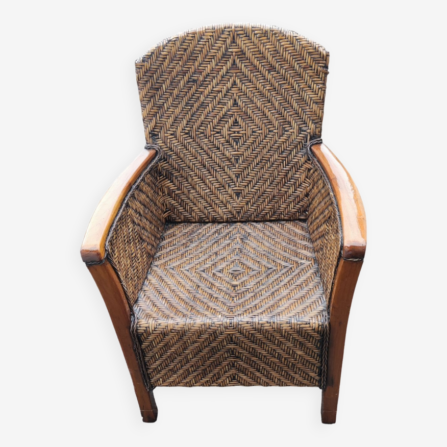 Fauteuil rotin vintage | Selency