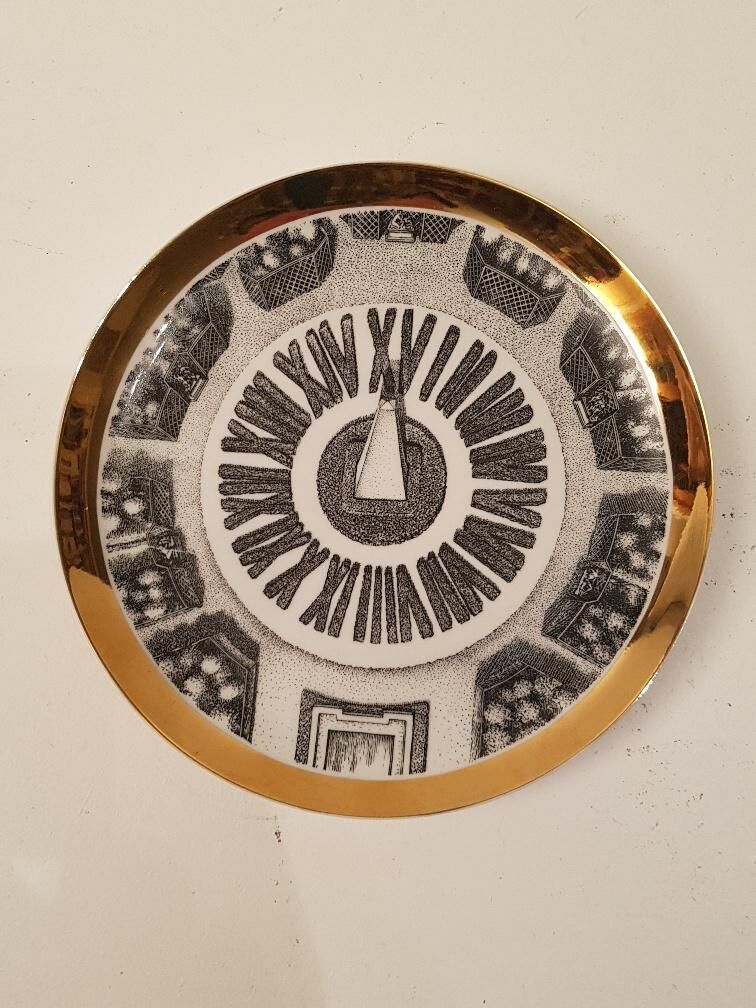 2 fornasetti porcelain plates
