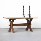 Pair of two large Vintage Brutalist Mid-Century Candlesticks