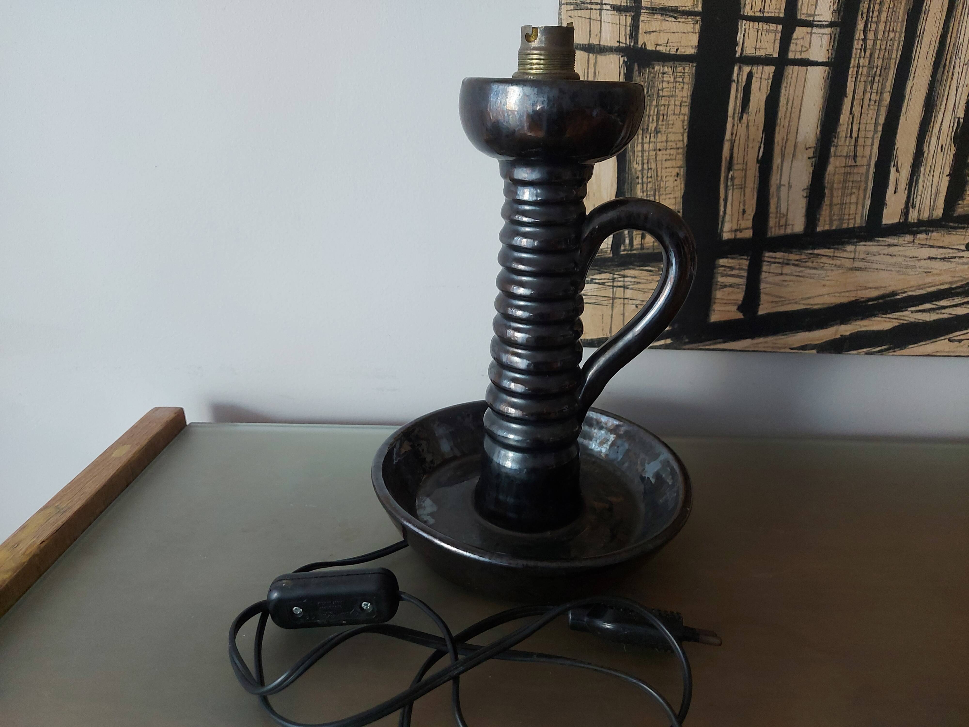 Ceramic lamp years 50's Vallauris