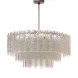 German 1960s chandelier with 60 cristall glass tubes