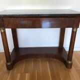 Mahogany and marble Empire console