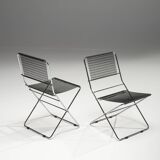Set of 4 Adjustable Chairs by De Marco & Rebolini for Robots, Italy, 1970s