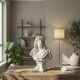 Antique white plaster bust of Louis XIV after Gole & Le Brun