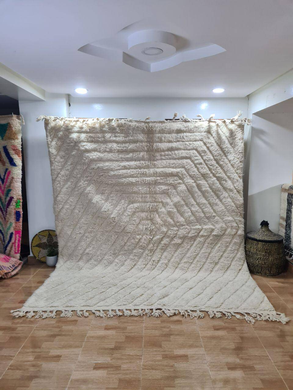 Handmade wool Berber rug 300 x 200 cm