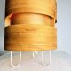 Large Cylindrical Pine Veneer Table Lamp By Hans-Agne Jakobsson For Ab Ellysett, Sweden 1960S