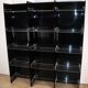 Vintage Space Age bookshelf in black and clear plexiglass – 1970