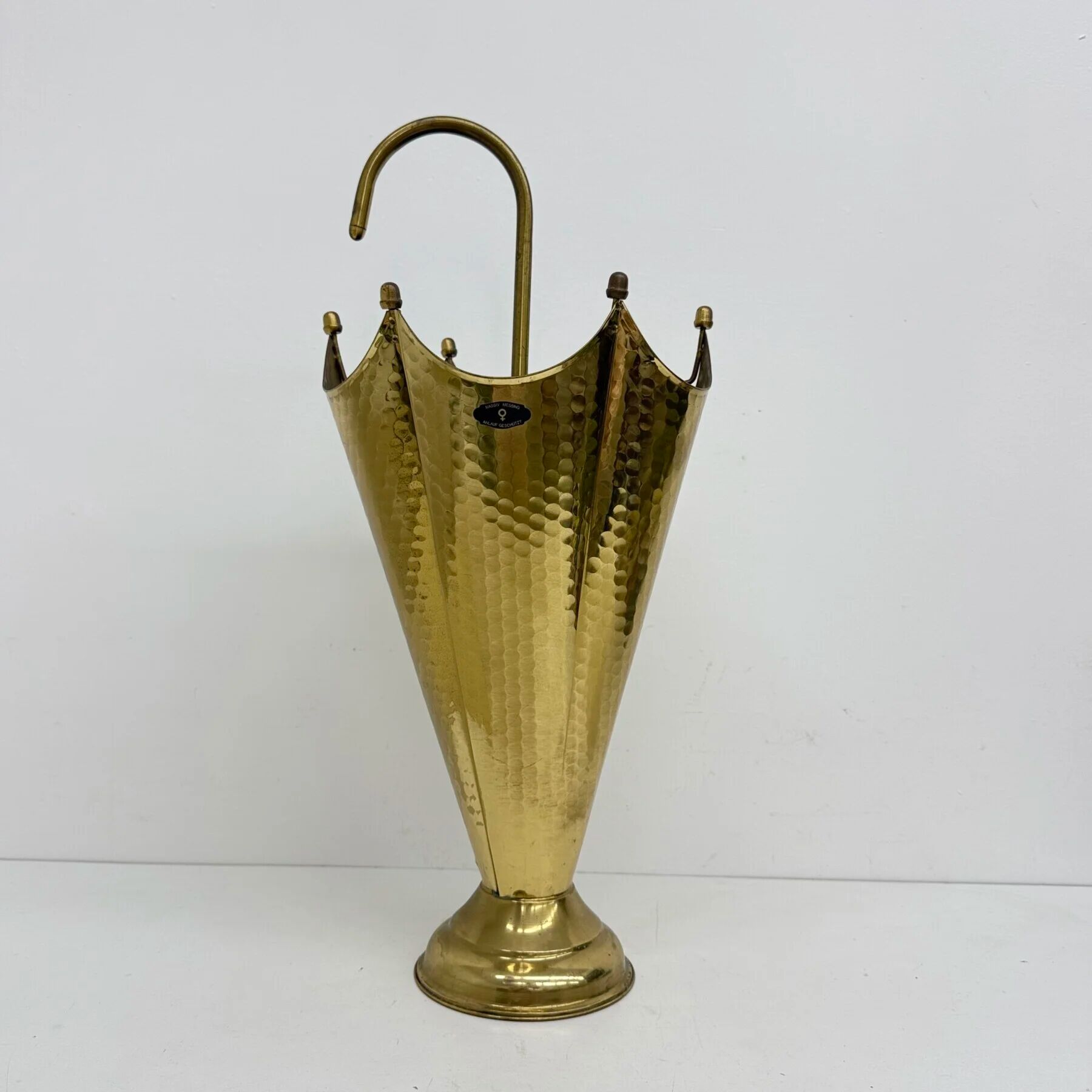 Mid-century design brass umbrella stand, 1970s