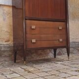 Vintage 60s mahogany secretary from Mobilor