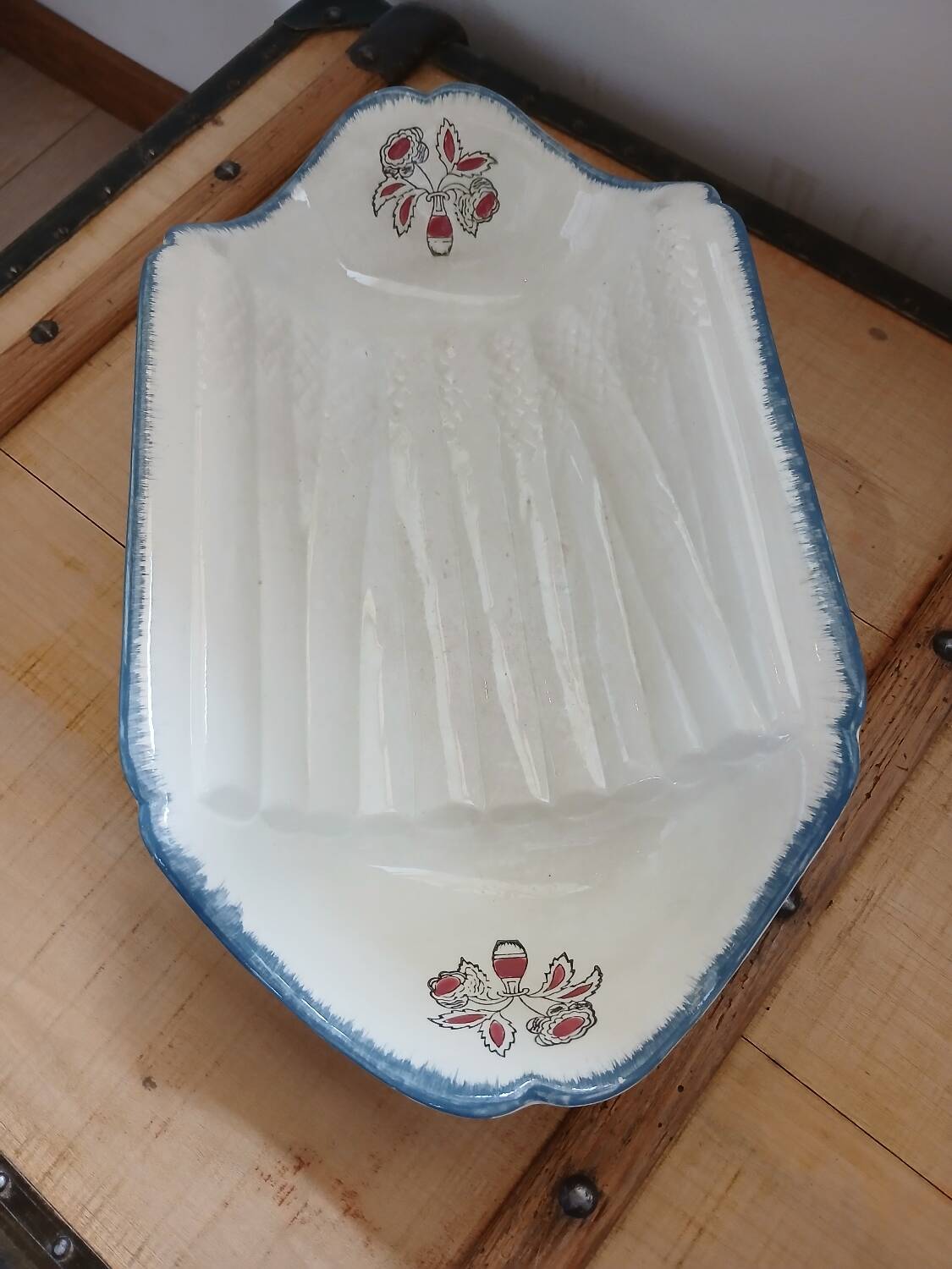 Antique asparagus dish