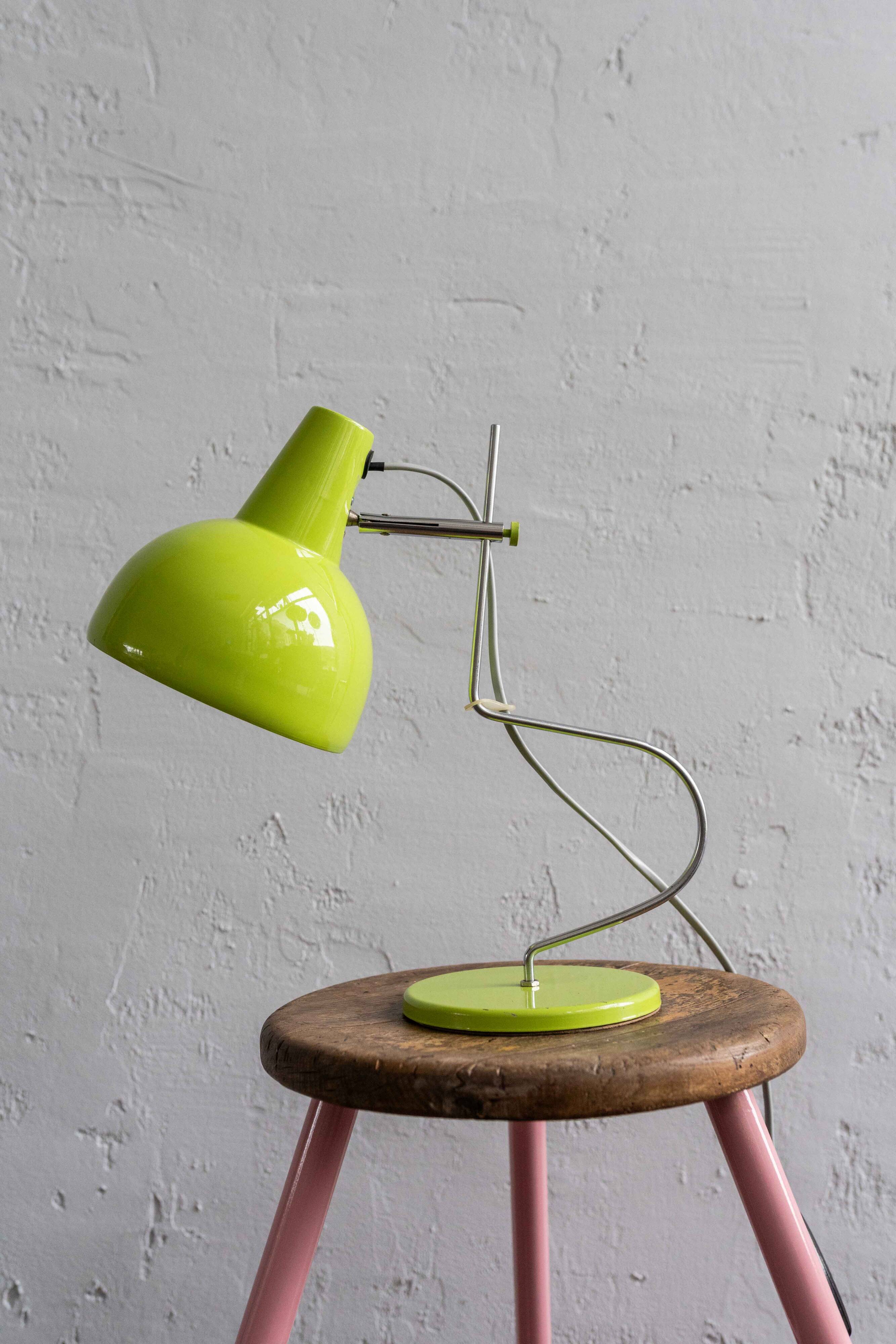 Vintage Green Czechoslovak Table Lamp By Lidokov, 1970s