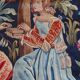 Grande tapisserie Jules Pansu –  La Dame au coffret  – Point d’Halluin
