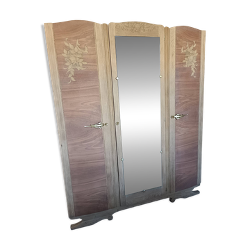 Armoire Art Déco en chêne massif rénovée