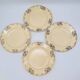 4 flat plates, oak and acorn.
