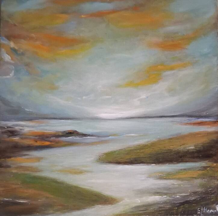 Original landscape painting signed and delivered with its certificate of authenticity.