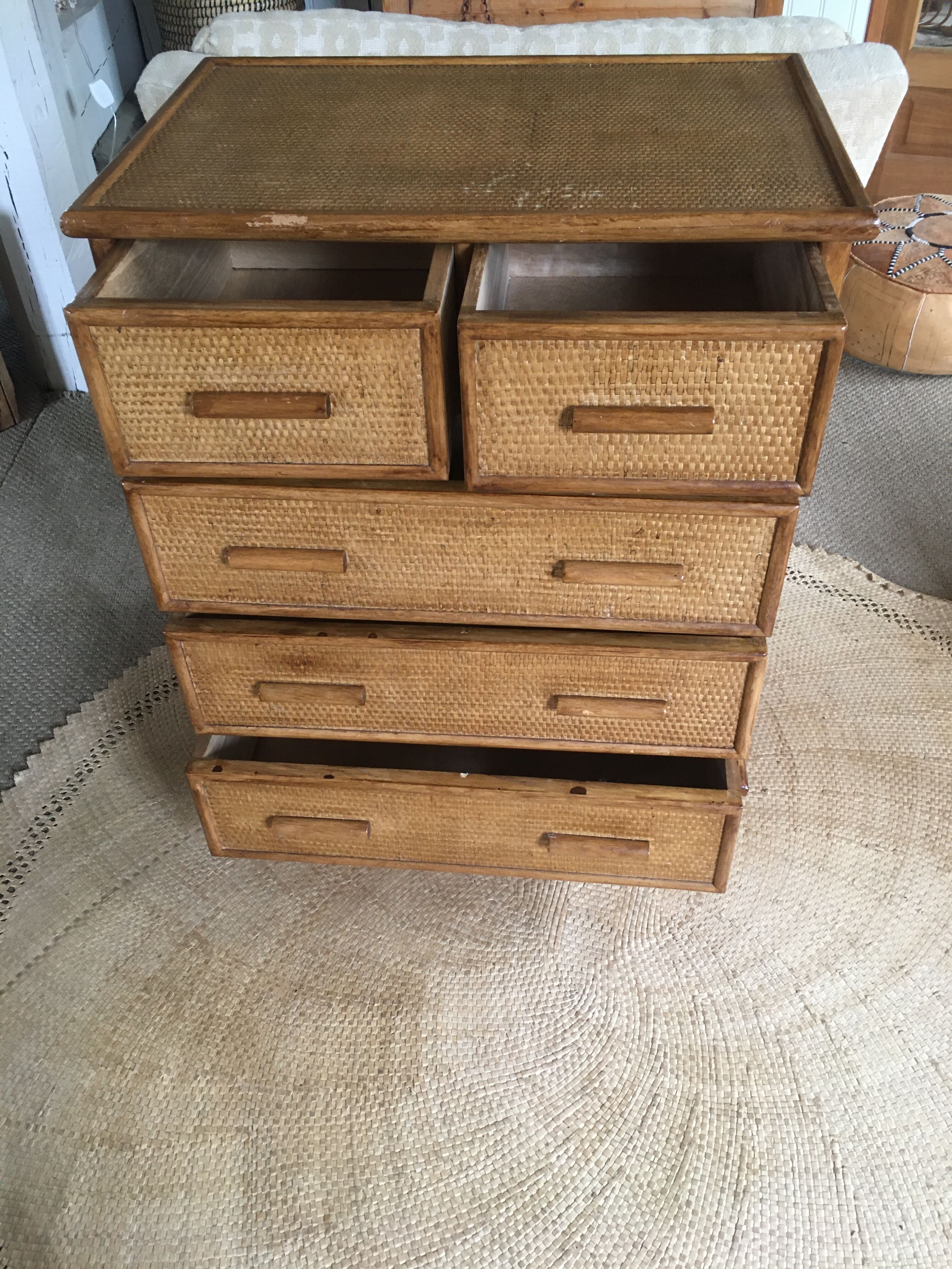 Dresser in rattan