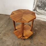 Art deco style serving table in walnut veneer
