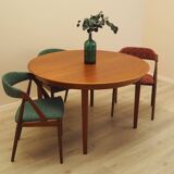 Round teak table, Danish design, 1960s, manufacturer: Gudme Møbelfabrik, de