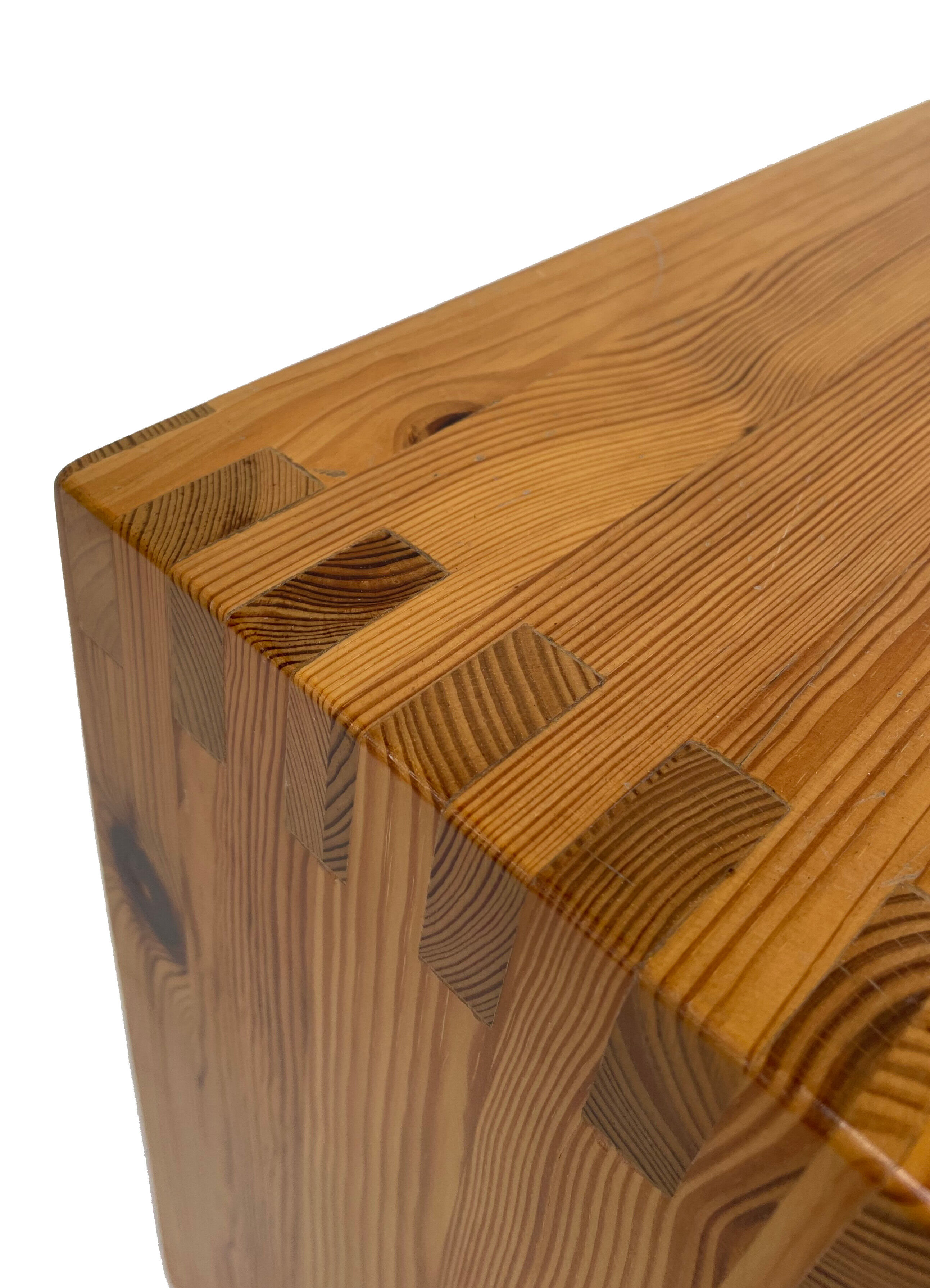 Vintage side table Ate van Apeldoorn, Pine wood 1970s