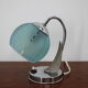 Lampe de table bleue du milieu du siècle, années 1950.
