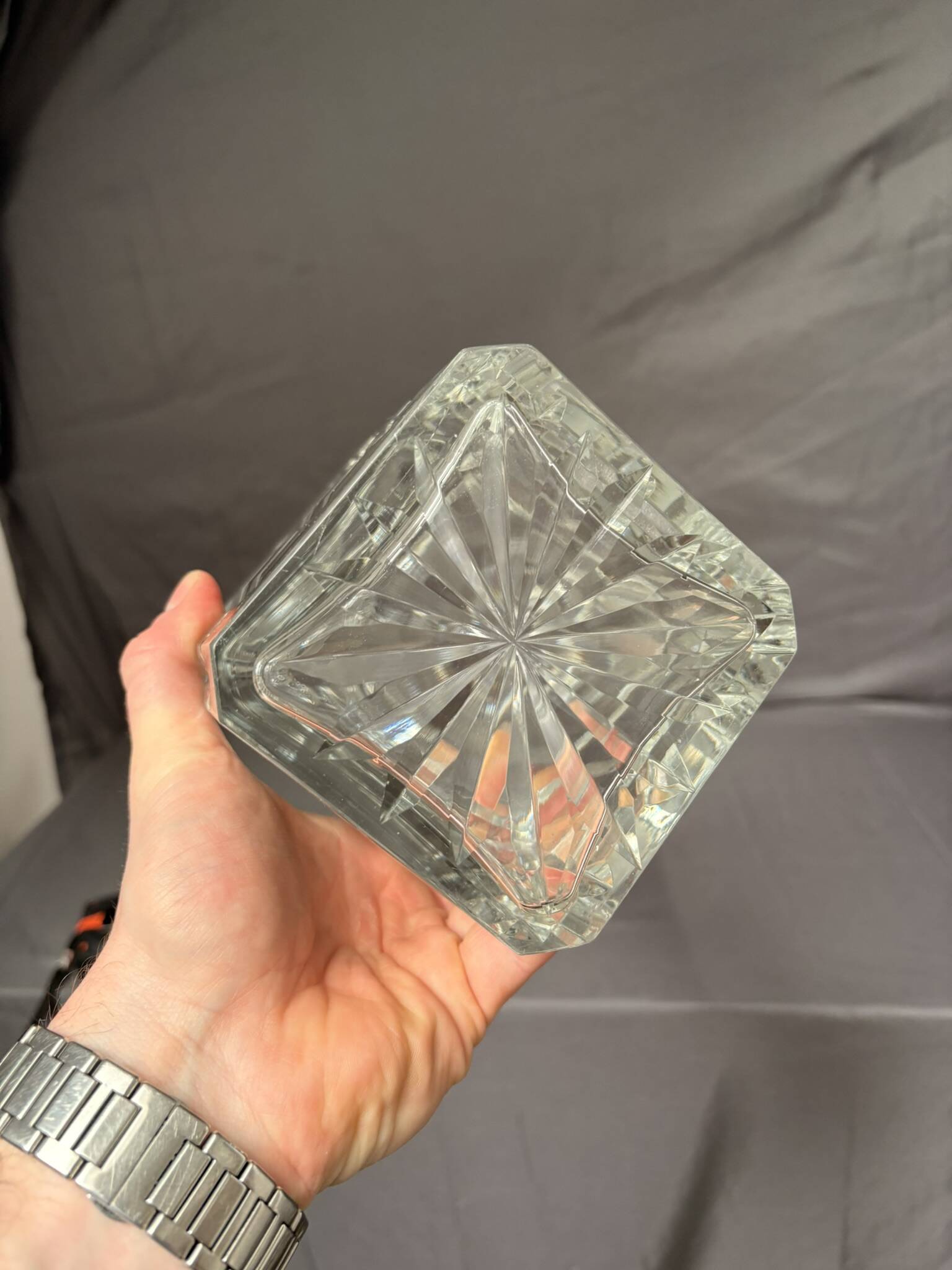 Crystal whisky carafe Saint Louis Model Manhattan (1980s)