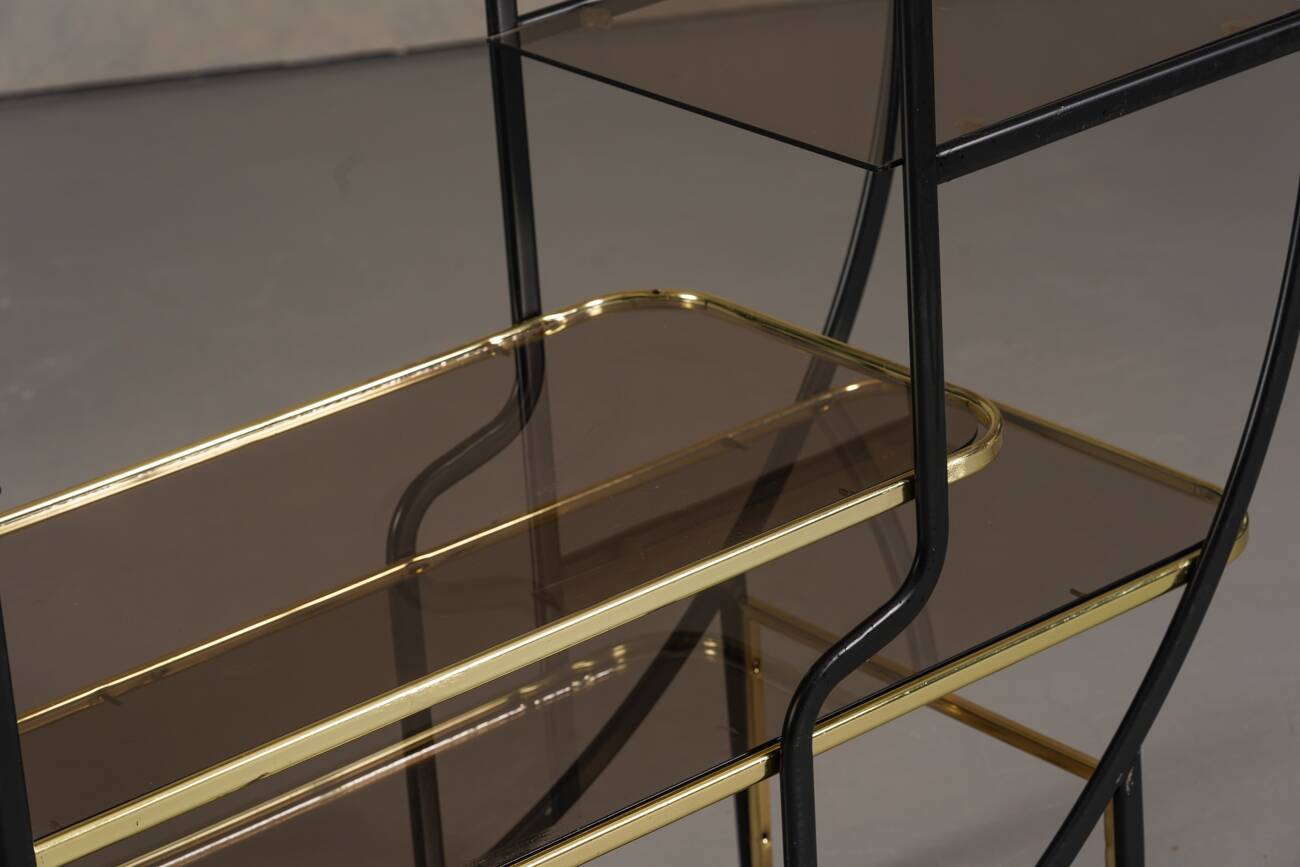 Vintage Hollywood Regency etagere shelf, Italy 1970s