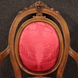 Pair of walnut armchairs from XIXth century
