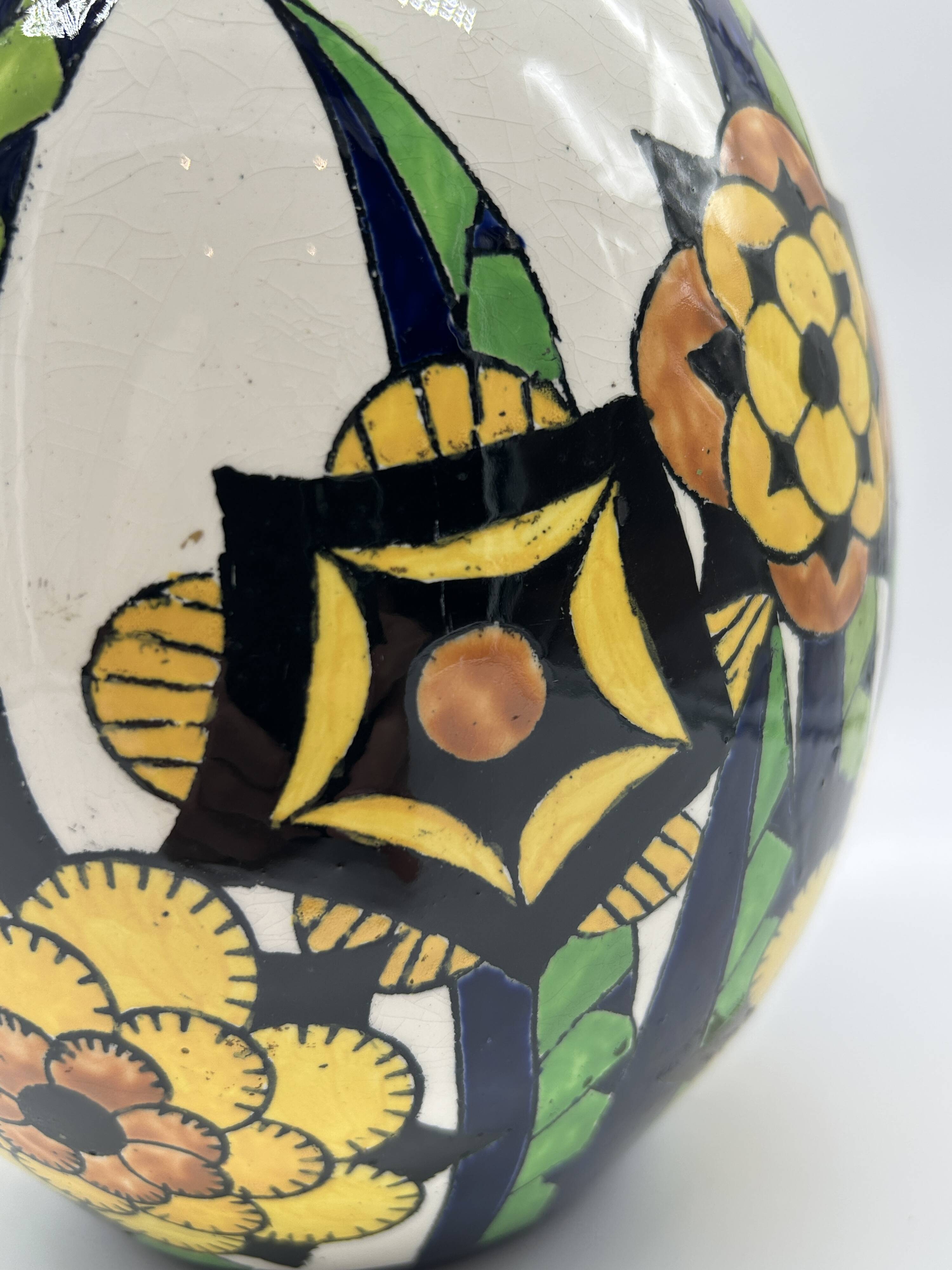 Superb art deco vase - boch freres keramis d1316
