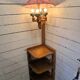 Guillerme and Chambron floor lamp in oak from the 1960s.