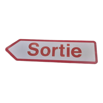 Pancarte "sortie" à gauche