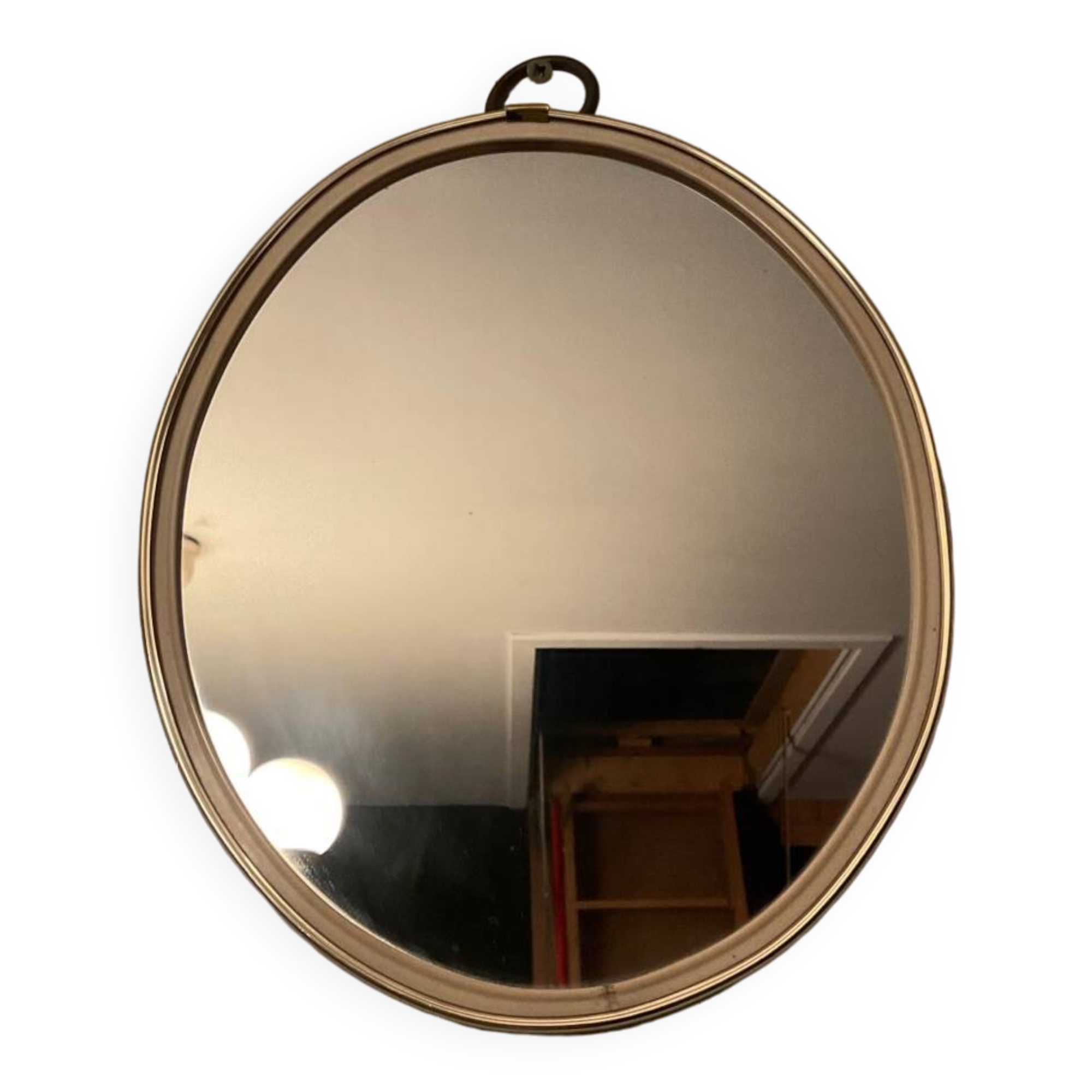 Miroir ovale forme libre des années 60-70