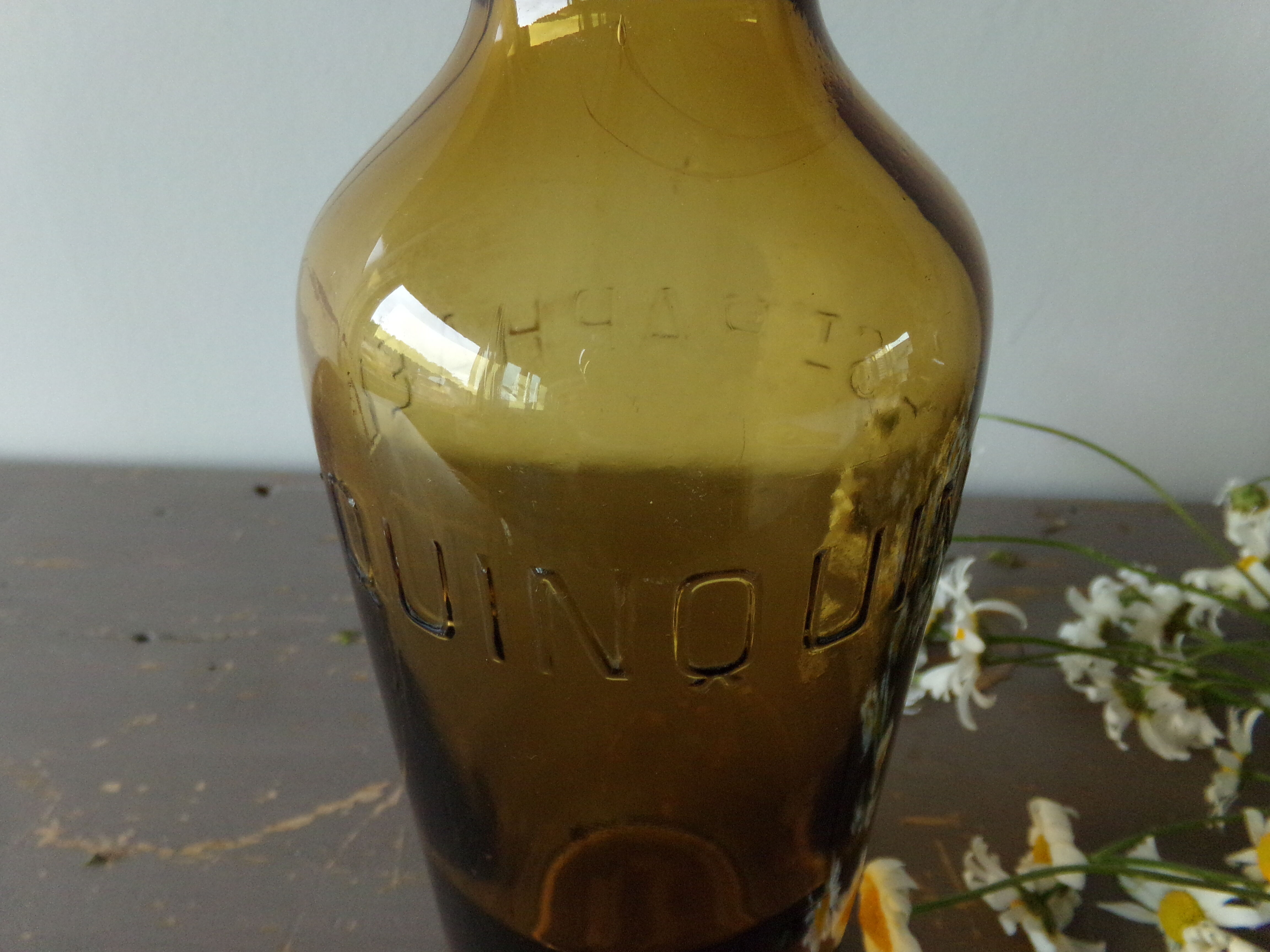 Old amber bottle St Raphael