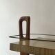 Mid-century honey wood bar trolley, French design 1950s
