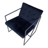 Cube velvet armchair