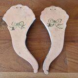 Pair of bouquet holders in Nevers earthenware - By Marest Frères
