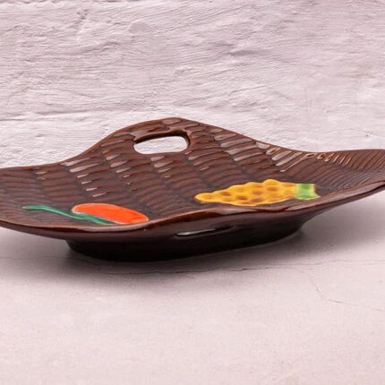 Vintage ceramic plate from Vallauris - 1960s