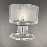 Verres à pied en verre transparent Vintage Art déco