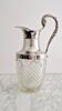 Carafe en verre et métal argenté