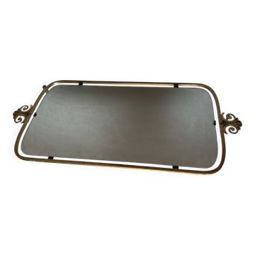 Miroir Regency vintage laiton doré Space age