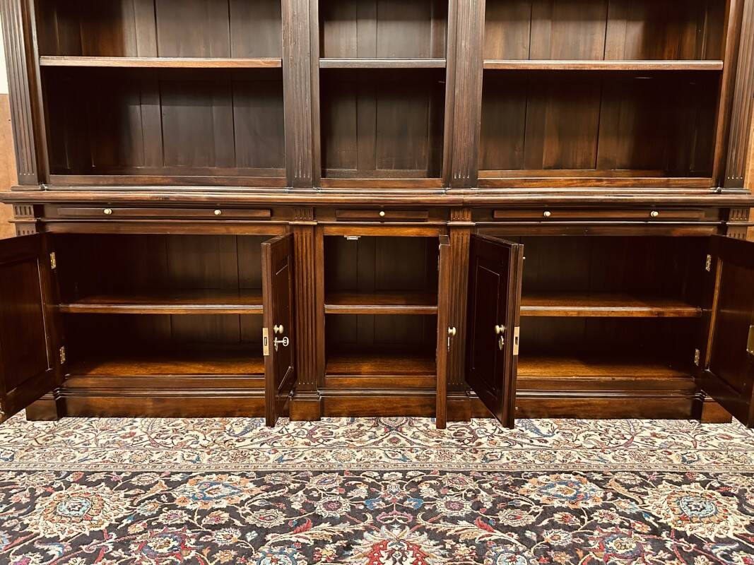 Classic English Mahogany Library Bookcase