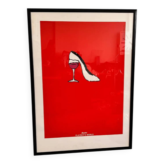 Big original poster by Tomas Salamon - Playboy's world / Baťa, 1992