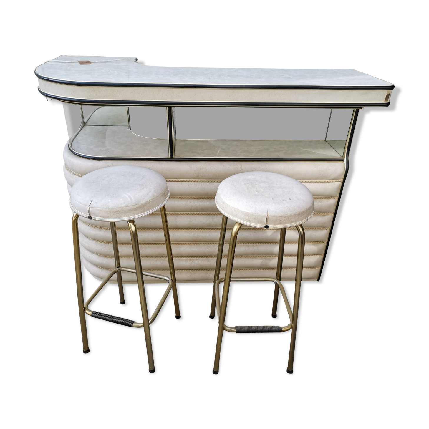 Mini bar année 50 en skaï