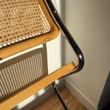 Paire de chaises cannées italiennes design Breuer