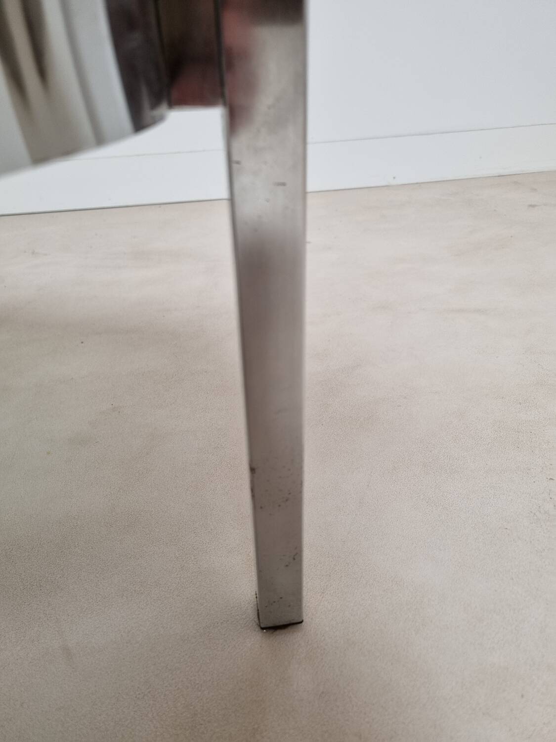 Vintage chrome and smoked glass coffee table