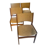 Set of 4 Scandinavian teak chairs