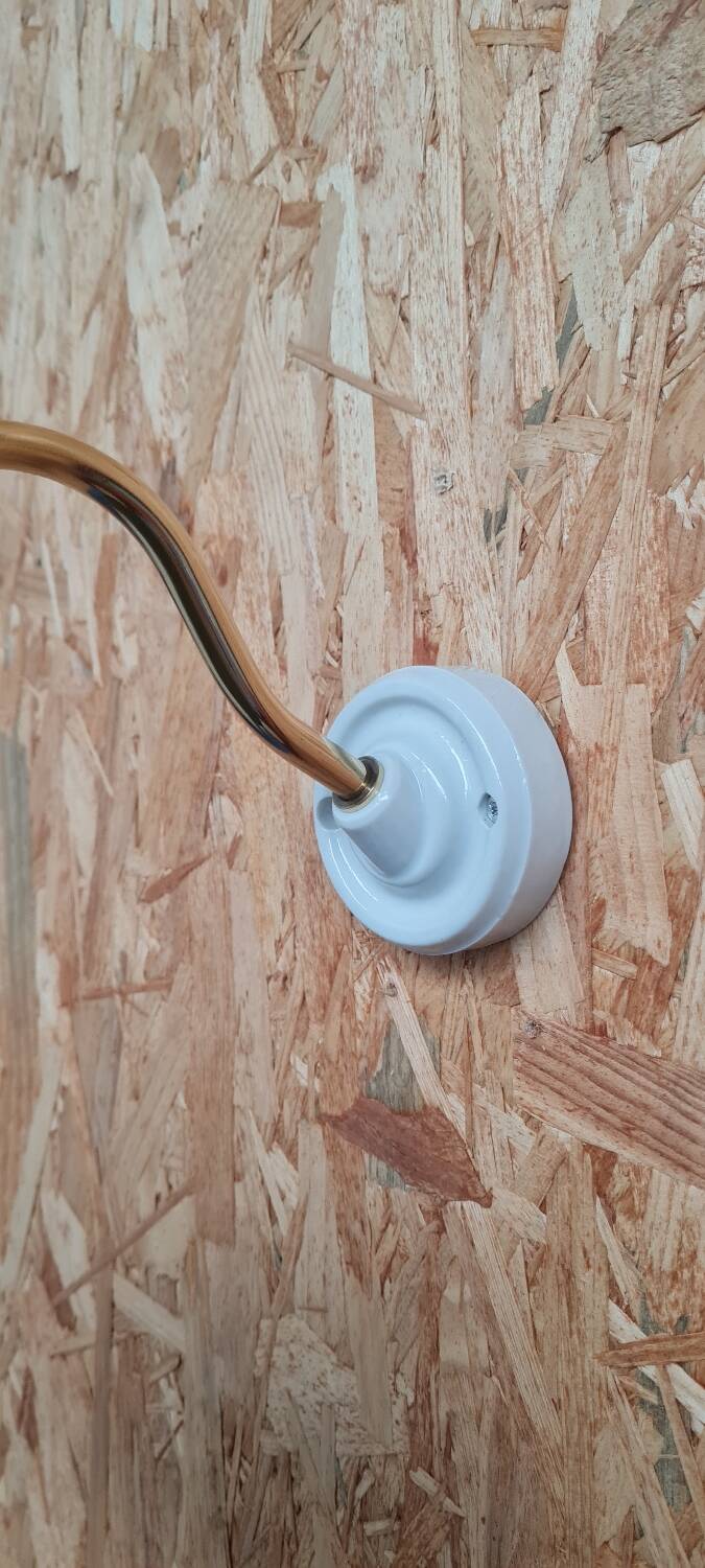 Vintage enameled sheet metal wall light