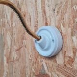 Vintage enameled sheet metal wall light
